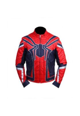 Spider Man Leather Jacket - Avengers - Infinity War Flesh Jacket