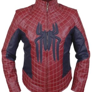 The Amazing Spiderman Leather Jacket With Padded Flesh Jacket