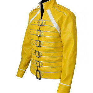 Freddie Quecksilbergelbe Jacke Fleischjacke links 2