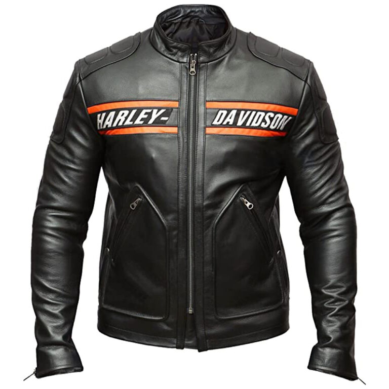 Harley Davidson Leather Jacket - Biker Style Goldberg WWE Jacket