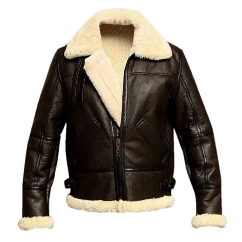 B3 Bomber Jacket - Mens Aviator Bomber Leather Jacket - Flesh Jacket