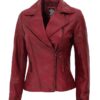 Fern Dip Dye Leather Biker Jacket - Women Leather Jacket