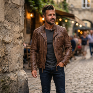 Mens Brown Leather Jacket